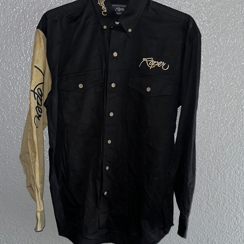 Roper Black and Tan Men's Shirt